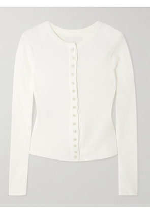 Citizens of Humanity - Kari Ribbed Stretch-jersey T-shirt - Off-white - x small,small,medium,large,x large