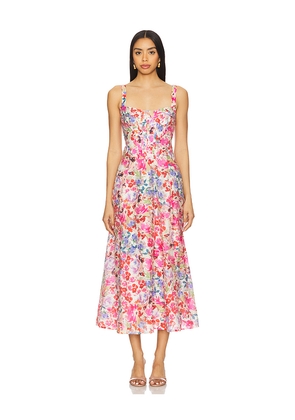 Bardot Lilah Corset Midi Dress in Pink. Size 2. Also in 8.