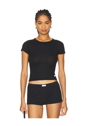 Alexander Wang Hotfix Short Sleeve Crewneck Tee in Black. Size S. Also in XS.