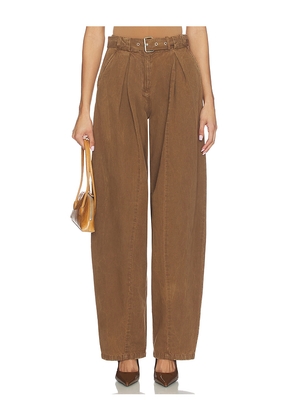 Blumarine Canvas Wide Leg in Brown. Size 36. Also in 38, 40.