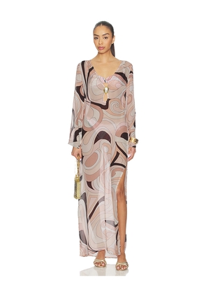 Cin Cin Hotline Moonstone Maxi Dress in Blush,Beige. Size XS. Also in S, M, L, XL.
