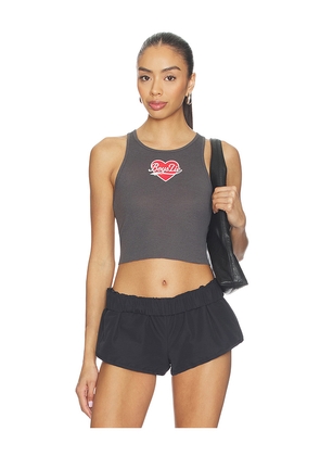 Boys Lie Signature Begee Tank Top in Charcoal. Size XS/S. Also in M/L, XL/XXL.