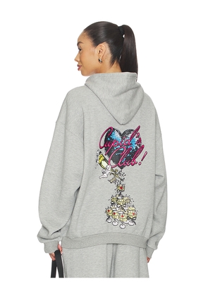 Boys Lie Cupids Club Harley Zip in Light Grey. Size XS/S. Also in M/L, XL/XXL.