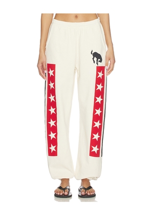 Darlin Spangled Jogger Sweatpant in Ivory. Size XS. Also in S, M, L.