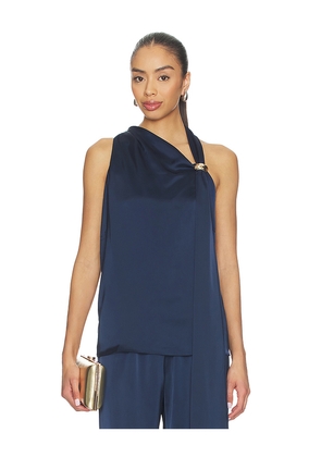 Amanda Uprichard Sonya Top in Navy. Size XS. Also in S, M, L, XL.
