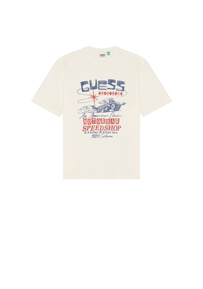 Guess Originals Printed Tee in Cream. Size S. Also in L.