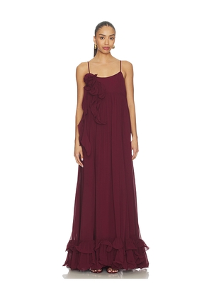 Aniye Records Heren Long Dress in Burgundy. Size XS. Also in S, M, L.
