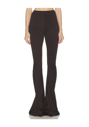 Jade Cropper Twisted Stretch Trouser in Brown. Size 36. Also in 40.