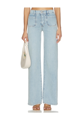 FRAME Le Slim Palazzo Modernist Pocket Long Jeans in Blue. Size 23. Also in 24, 25, 26, 27, 28, 29, 30.