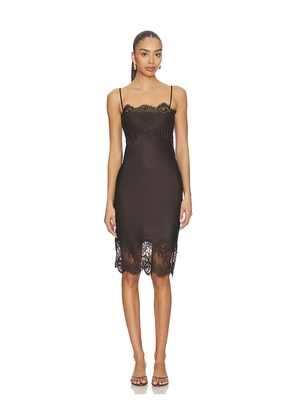 HERSKIND x REVOLVE Linus Dress in Chocolate. Size 34. Also in 36, 38, 40.
