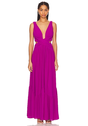 Line & Dot Headliner Maxi Dress in Purple. Size XS. Also in S.