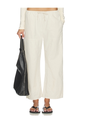LESET Kyoto Carpenter Pant in Cream. Size XS. Also in S, M, L.