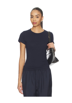 LESET Laura Slim Fit Tee in Navy. Size XS. Also in S, M, L, XL.