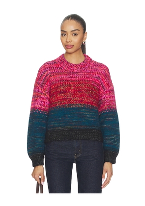 MOTHER The Crop Pullover in Pink,Teal. Size XS. Also in S, M, L, XL.