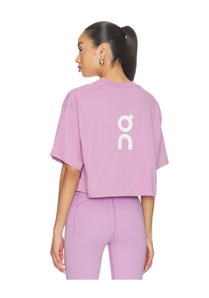 On Club Boxy-T in Lavender. Size S. Also in L, M, XL.