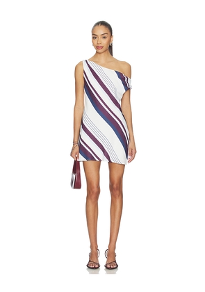 MADISON THE LABEL Blaine Mini Dress in White,Wine. Size XS. Also in S, M, L.