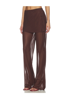 MADISON THE LABEL Sara Pant in Chocolate. Size XS. Also in S, M.