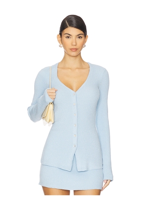 Show Me Your Mumu x REVOLVE Button Up Sweater in Baby Blue. Size S. Also in XS, M, L, XL, XXL.