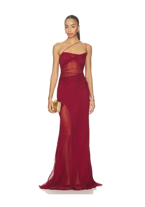 The Sei Strappy Diaphanous Gown in Red. Size 4. Also in 6.