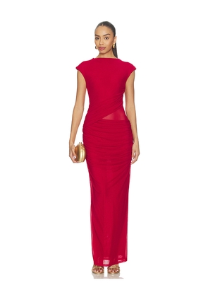 SNDYS Lorelai Maxi Dress in Red. Size XXS. Also in L, M, S, XL, XS, XXL.