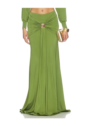 PatBO Intensity Jersey Maxi Skirt in Green. Size XS. Also in S, M, L.