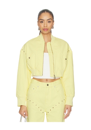 Palmatic Studio Rebelni Denim Jacket in Yellow. Size XS. Also in S, M, L.