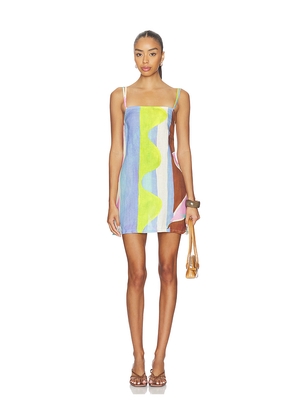 vitamin A Delia Dress in Blue,Green. Size S. Also in M, XS.