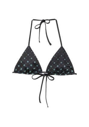 Casablanca monogram triangle bikini top - Black