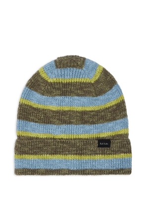 Paul Smith striped knitted beanie hat - Green