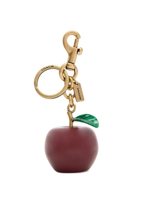 Coach small apple-motif bag charm - Red