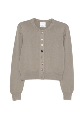 Barrie Cotton and cashmere jewelled button cardigan - Neutrals