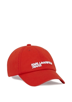 Karl Lagerfeld Jeans logo essential cap - Red