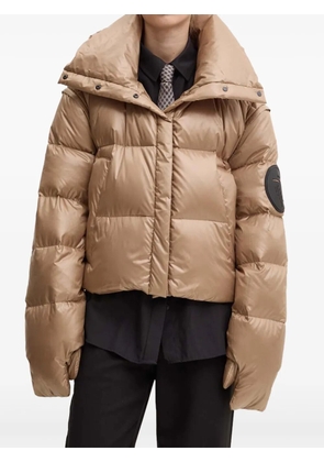 MMC STUDIO Rafo hooded patch jacket - Neutrals