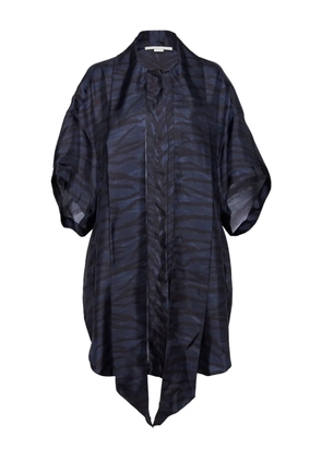 Stella McCartney zebra-print shirt dress - Blue
