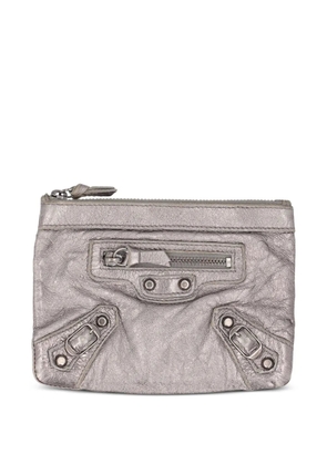 Balenciaga Pre-Owned zipped leather wallet - Grey
