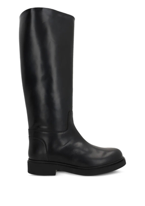 LEGRES leather knee boots - Black