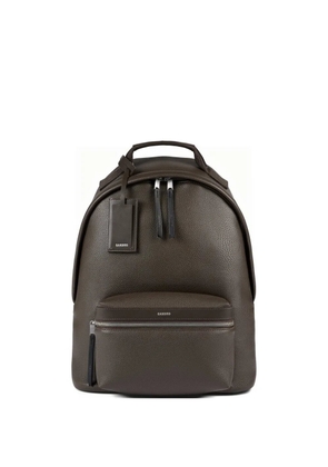 SANDRO grained faux-leather backpack - Brown