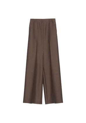 pushBUTTON zip-pocket trousers - Brown
