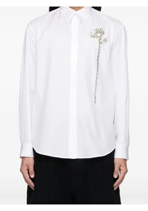 Simone Rocha floral-appliqué shirt - White