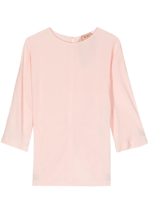 Nº21 twist-detail round-neck blouse - Pink