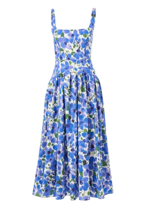 Carolina Herrera floral-print midi dress - Blue