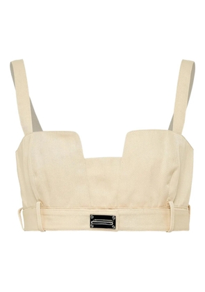 Alexis Veri belted tank top - Neutrals