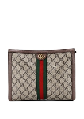 Gucci Pre-Owned Ophidia Pouch GG Coated Canvas Medium clutch bag - Brown