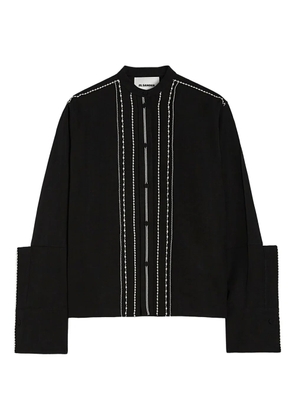 Jil Sander embellished wide-cuff blouse - Black