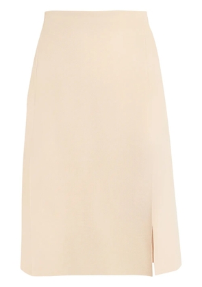 Stella McCartney front-slit knitted skirt - Neutrals