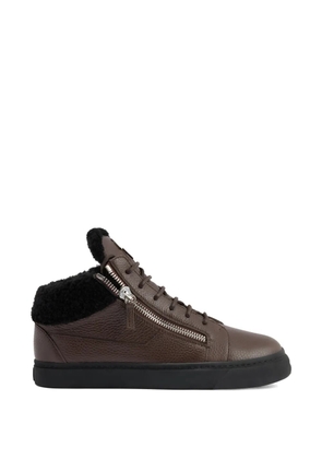 Giuseppe Zanotti Kriss zip leather sneakers - Brown