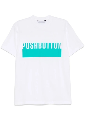 pushBUTTON logo-print T-shirt - White