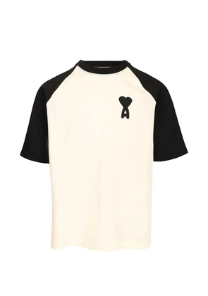 AMI Paris heart boxy T-shirt - Neutrals