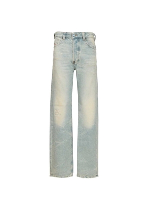 Diesel logo-patch wide-leg jeans - Blue