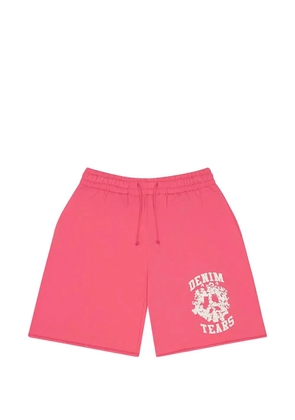 Denim Tears Denim University logo-detail shorts - Pink